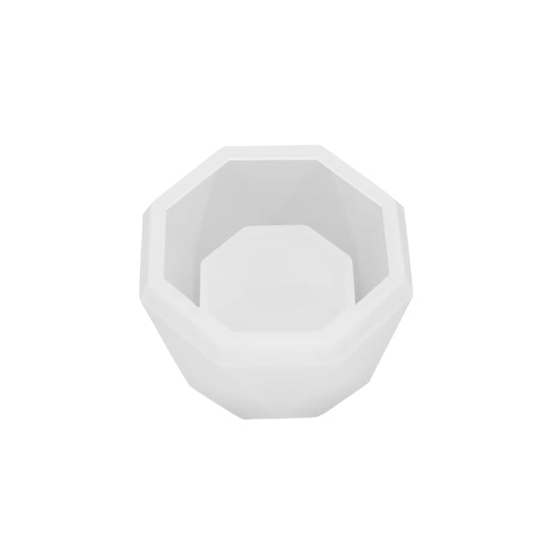 Molde de resina de silicona para macetas de bricolaje, molde de corazón, molde hexagonal y moldes oc Abanopi Octágono