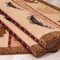 thumbnail image 3 of Brown Moose with Fish Print Outdoor Wilderness Area Rug (7' 7" x 10' 6"), 3 of 5