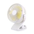 thumbnail image 1 of Ventilador USB silencioso blanco, ventilador de escritorio USB portátil con batería recargable, ventilador de enfriamiento giratorio de 3 velocidades, 1 of 5