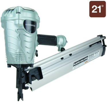 Metabo HPT Framing Nailer, Pro Preferred Brand of Pneumatic Nailers, 21 Degree Magazine, Accepts 2-Inch to 3-1/2-Inch Plastic Collated Nails, Ideal for Framing, Flooring, & Roof Decking, NR90AES1