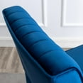 thumbnail image 4 of Accent Chairs Reese Mid Century Modern Accent Chairs Set of 2 with Minimalist Design, Elegant Velvet Upholstery and Solid Wood Legs, Ideal for Living Room or Bedroom, Dark Blue,Fabric Accent Chairs, 4 of 7