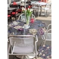 thumbnail image 5 of Outdoor Tablecloth with Umbrella Hole for Patio/Picnic/Party/Camping, Spring Flowers Waterproof Table Cloth Round Cover Washable, Farmhouse Retro Botanical Purple Blue Floral (Dia 54"), 5 of 8