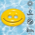thumbnail image 6 of Swimline 72" Inflatable Smiley Face Island 2-Person Swimming Pool Raft - Yellow, 6 of 9