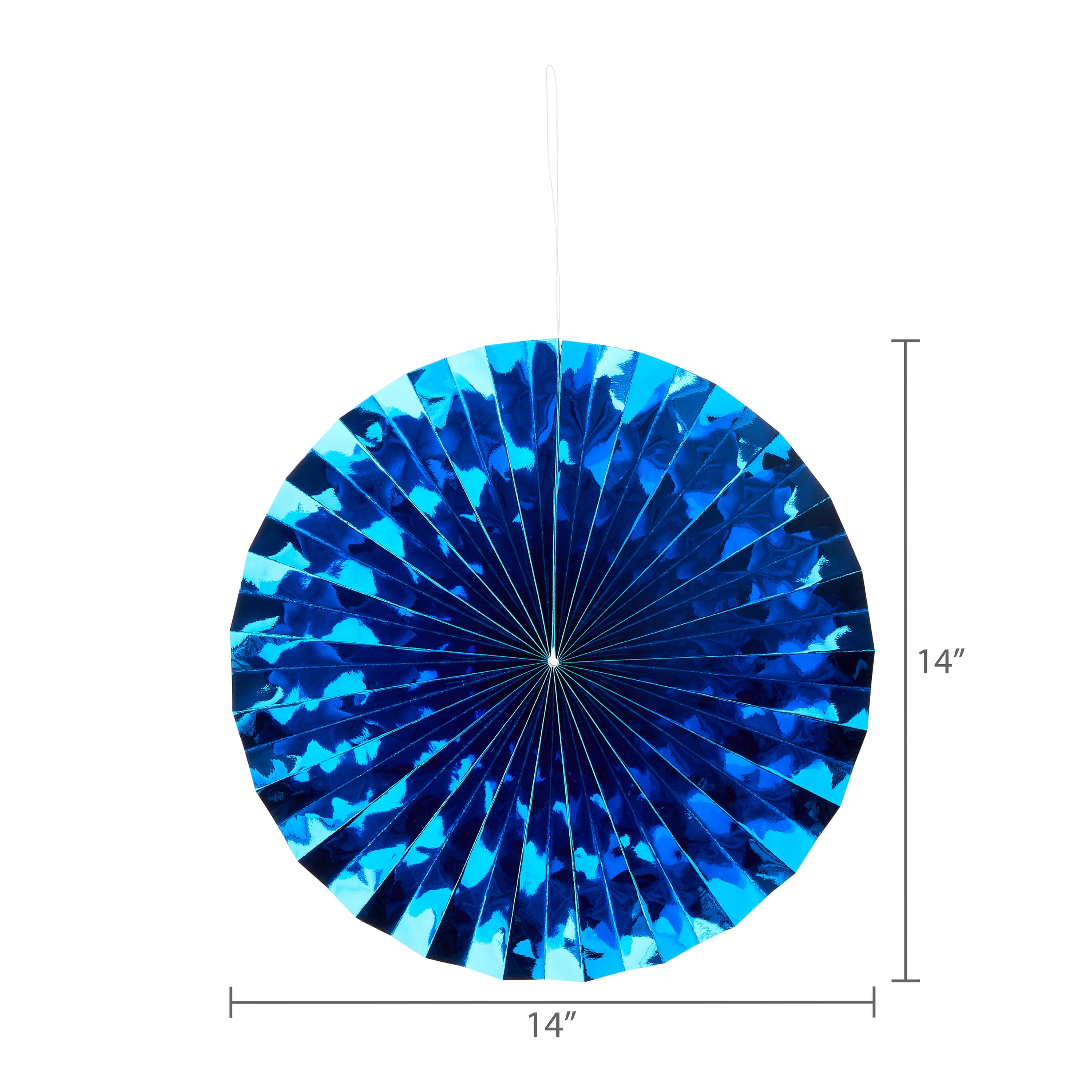 3 Count Paper Hanging Party Fans, Blue, by Way to Celebrate