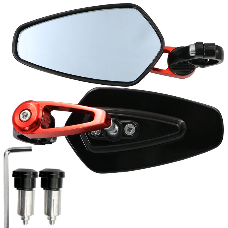 4 Colors Adjustable Bike Bicycle Handlebar Bar End Rear View Plastic Glass