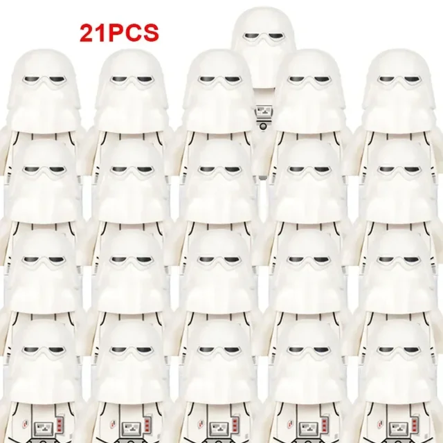 Hot Toys Star Clone 21 piezas 501st Wars Legion WM2204 Dark Troopers Bloques de construcción compatibles Brick Wars Figuras Mini juguetes