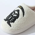 thumbnail image 5 of Slippers for Women Indoor Fall Slippers for Women Halloween Skeleton Warm Winter Slippers For Men Women Indoor Cozy Home Comfortable Casual On Shoes, 5 of 9