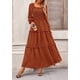 thumbnail image 5 of Vestido PRETTYGARDEN 2025 Maxi Marrón Manga Larga XL, 5 of 8