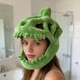 thumbnail image 4 of One Size Plush Dinosaur Skeleton Headwear, Soft Cozy Full-Coverage Headpiece, Spooky Engaging / Interactive Dress-Up Accessory for Halloween Parties, Costume Events, Themed Gatherings and Home Play f, 4 of 9