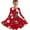 Red, variant on Kids Toddler Baby Girls Christmas Dress Girls Christmas Printed Long Sleeve Stretchy Dress A Line Twirly Skater School Recital Dress Long Sleeve Round Neck Dress Red 11 Years