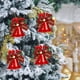 thumbnail image 5 of Wmhnj Paquete de 6 colgantes de campanas navideñas de metal con lazo para decorar el rbol de Navidad, la ventana, la chimenea o como adorno., 5 of 9
