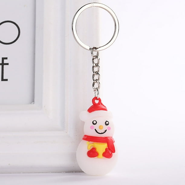 Llaveros para mujer, llavero de billetera, llavero de auto, lindo llavero, regalos de Navidad, llavero de coche de muñeco de nieve navideño, llavero de juguetes navideños para niños