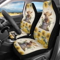 thumbnail image 2 of Renewold Highland Cow Sunflower Butterfly Car Seat Cover Front Car Seats Protector Vehicle Cushion Covers Bucket Seats Protector Washable Universal Fit Most Cars, 2 of 7