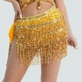 thumbnail image 4 of EchfiProm Womens Sequin Skirts Bodycon Mini Glitter Party Cocktail Stretchy Gold Skirts for Women Going Out, 4 of 4