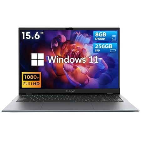 CHUWI HeroBook Plus 15.6" Laptop,256GB SSD 8G RAM,Windows 11 Bussiness Notebook Computer PC,Intel Celeron N4020 Processor,1920x1080