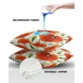 thumbnail image 5 of Outdoor Throw Pillow Cover Blossom Orange Poppy Flowers Waterproof Cushion Covers 2 Pack Spring Watercolor Floral on White Pillow Cases Home Decoration for Patio Garden Couch Sofa, 5 of 7
