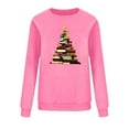 thumbnail image 6 of Xdegoge Womens Christmas Sweatshirts Funny Christmas Book Tree Print Long Sleeve Crewneck Tops Cute Fashion Loose Pullover Sweatshirt 2025 Xmas Vintage Clothes, 6 of 6