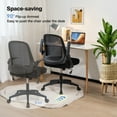 thumbnail image 5 of Costway Mesh Office Chair Adjustable Rolling Computer Desk Chair w/Flip-up Armrest Black, 5 of 10