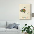 thumbnail image 3 of Trademark Fine Art 'Australia Continent Watercolor Map' Canvas Art by Michael Tompsett, 3 of 4