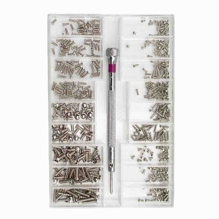 Wofarmy Assorted Tiny Parts 500Pcs Screw Set Carbon Steel Flat Head Countersunk Head