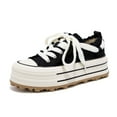 thumbnail image 5 of uvwlwu Casual Shoes for Women Shoes With Thick Sole For Everyday Wear Stylish Low Top Sneakers With Lace Up Design Comfortable Fashion Footwear For All Seasons For Jeans, 5 of 9