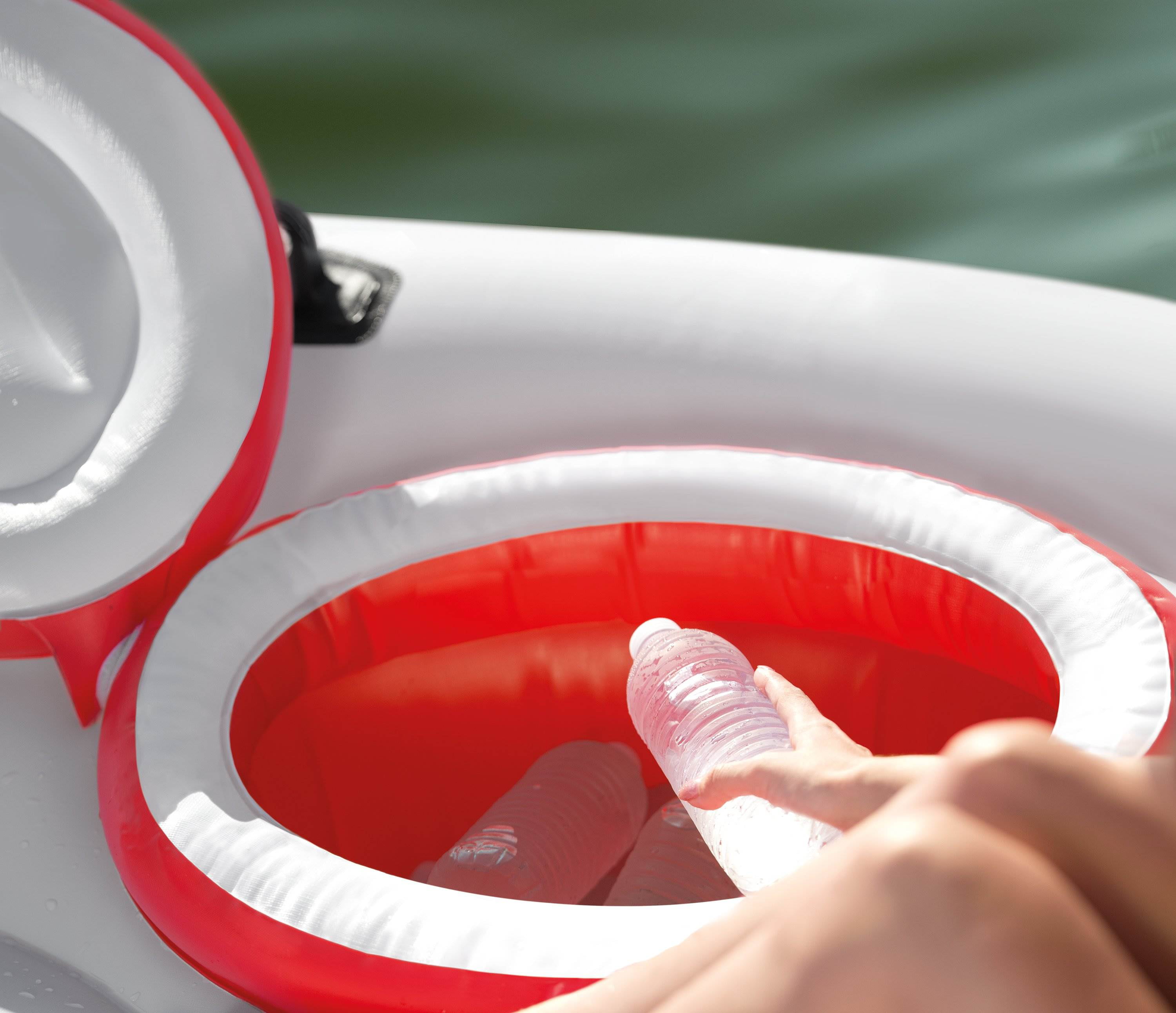 Intex Inflatable Marina Breeze Island Lake Raft with Built-In Cooler56296CA 