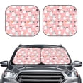 thumbnail image 2 of Naloa Cute Pink Snowman Cat Print 2-Piece Windshield Sunshade,Foldable Car Front Window Sun Shades,for Most Sedans SUV Truck-Medium, 2 of 6