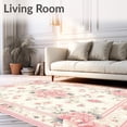 thumbnail image 2 of Ultra Soft Area Rug, Silk Runner, Non Slip, Stain Resistant, Washable Area Rugs for Living Room, Bedroom(Ivory, 6X9), 2 of 8