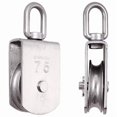 thumbnail image 2 of 2pcs M75 Lifting Pulley Load 750kg, Heavy Duty 304 Stainless Steel Swivel Lifting Rope Pulley Block, 2 of 4