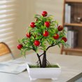 thumbnail image 4 of Qiopertar Clearance Free Shipping Simulated Artificial Flower Bonsai Potted Plants Living Room Decoration Dining Table Placement Home Compositional Potted Plant Decoration, 4 of 6