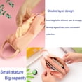 thumbnail image 3 of Grande Capacité Mignon Trousse de Toile, 2 Couches Grand Tissu Trousse Sac à Main, 3 of 4