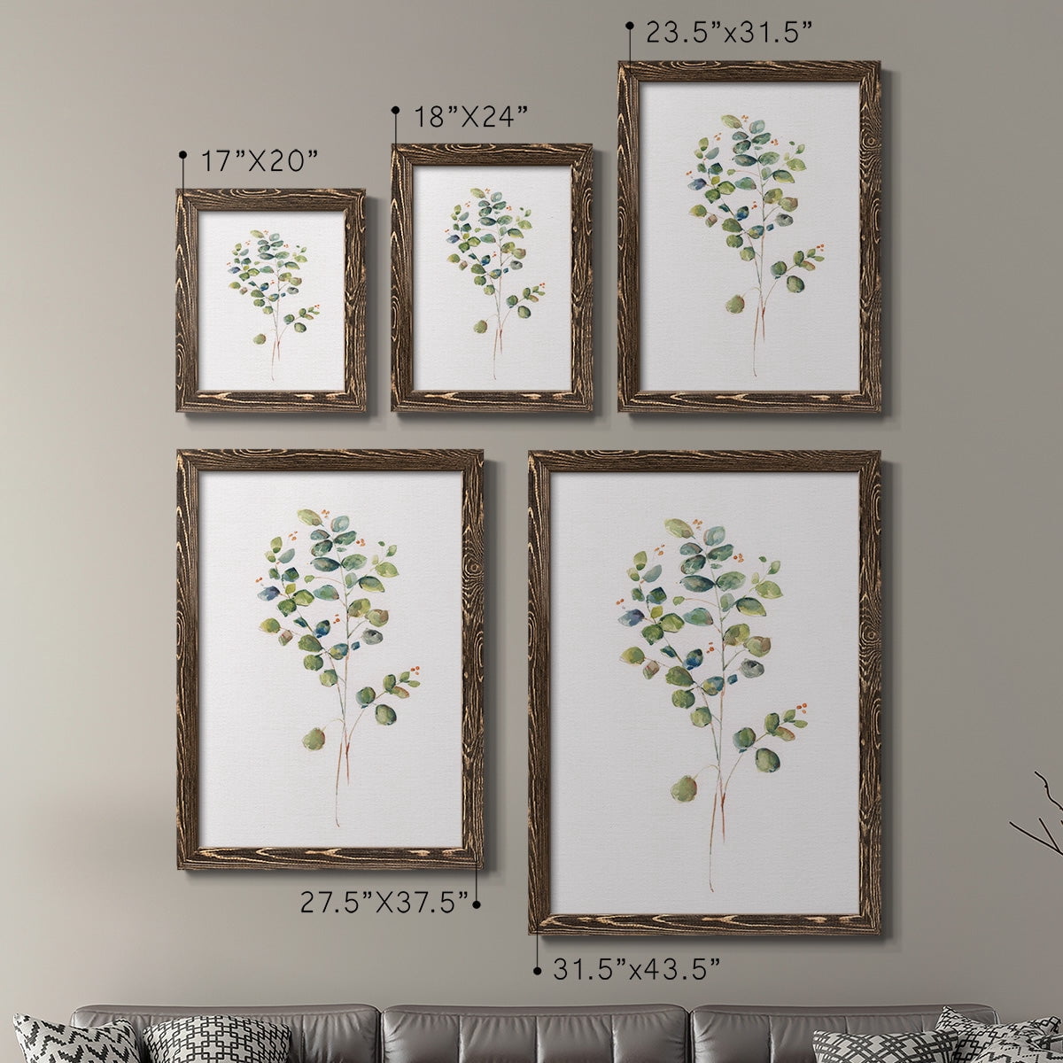 Eucalyptus I - Premium Framed Canvas 2 Piece Set - Ready to Hang