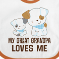 thumbnail image 4 of Inktastic My Great Grandpa Loves Me Boys Grandson Boys Baby Bib, 4 of 4