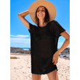 thumbnail image 3 of Vestido de crochet de malla negro L para cubrir el traje de baño ANRABESS, 3 of 9