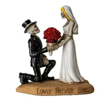 Pacific Giftware Til Death Do Us Part Skeleton Couple Figurine Unique Love Never Dies Wedding Decor for Gothic Romance Lovers 4.8" Tall
