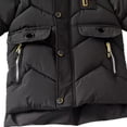 thumbnail image 7 of Teen Boys Ski Jacket Parka Size 5-13Y Winter Fleece Lined Hooded Warm Padded Coat Thicken Outerwear Long Coat Clothes Outdoor Black 11-12Years, 7 of 7