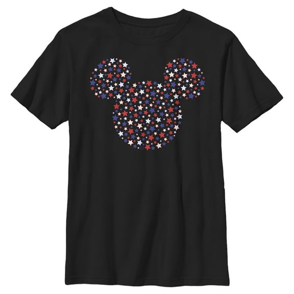 Boy's Mickey & Friends Mickey and Friends Starry Silhouette  Graphic Tee Black Small