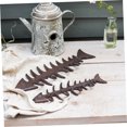 thumbnail image 4 of Niceauty 1Pc Fashion Pothook Iron Hook Coffee Color Fishbone Wall Organizer for Jackets Hats, 4 of 8