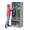 Gray/Black, variant on 2 Section Coat Locker with Step   - Gray