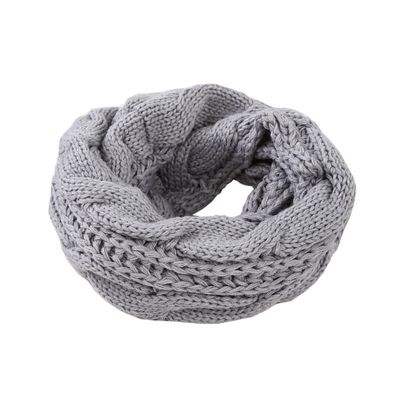 Sonducket Calentador de cuello de fibra acrílica no tóxico, bufanda hecha punto segura y agradable para la piel, calentador de cuello de punto Accesorios de disfraces gris