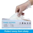 thumbnail image 2 of 100/200/500 Pack  L/XL Extra Large Vinyl PVC Disposable Gloves - Non Latex Rubber, Powder Free, Food Grade Safe Supplies, Hand Glove Dispenser Pack, 2 of 8