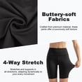thumbnail image 2 of Hipuroga High Waisted Yoga Shorts for Women Soft Workout Shorts Tummy Control for Biker Athletic Running Black M, 2 of 6