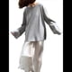 thumbnail image 3 of Suéteres de Verano Informales, Holgados, 100% Algodón, con Cuello Redondo, Espalda Descubierta y Sudaderas Oversize para Mujer 2025 Gris M, 3 of 10