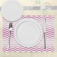 thumbnail image 3 of Ambesonne Pale Pink Place Mats Set of 4, Twisted Parallel Lines, Standard Size, Magenta White, 3 of 6