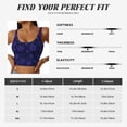 thumbnail image 5 of Uemuo purple flower Snowflake Pattern Women's Sports Bra - High Impact Support, Breathable, and Comfortable Athletic Bra for Running, Yoga, and Workouts, 5 of 9