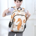 thumbnail image 6 of FORMRS School Backpack 17" Student Travel Bag with Laptop Compartment, Orange Seahorse, 6 of 7