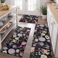 thumbnail image 2 of Pioneer Flower Floral Print Pattern Kitchen Rugs Sets Of 3,Kitchen Runner Rugs Non Skid Washable,Decorative Kitchen Floor Mats for Kitchen,Sink,Laundry,17"x30"+ 17"x47" + 17"x59", 2 of 6