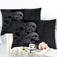 thumbnail image 3 of Gothic Skull Duvet Cover | 2-sided Reversible Duvet Cover With Matching Pillowcase, Blue), 3 of 5