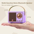 thumbnail image 2 of Altavoz Bluetooth PRUNUS J-999 Retro Vintage Morado, 2 of 6
