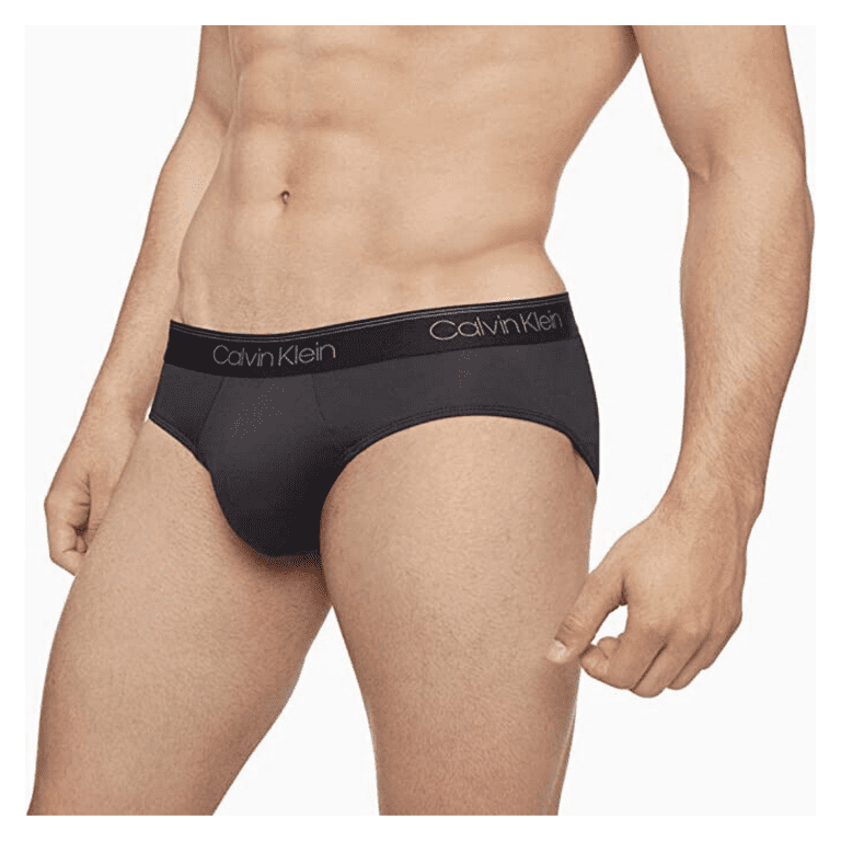 Calvin Klein Men's Underwear Micro Stretch 3-Pack Hip Brief, 3 Black, M